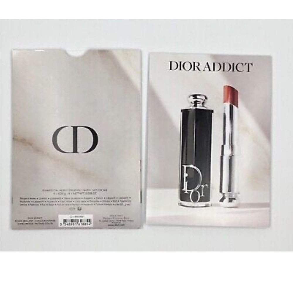 NEW Dior Addict Le Rouge Shine Lipstick Sample Card 4 Shades With Brush - Picture 4 of 6